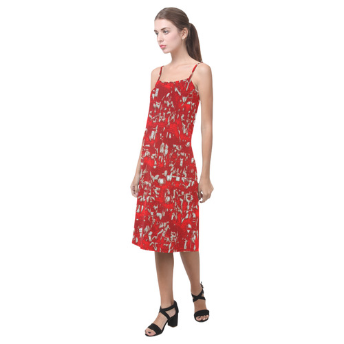 glossy abstract red by JamColors Alcestis Slip Dress (Model D05)
