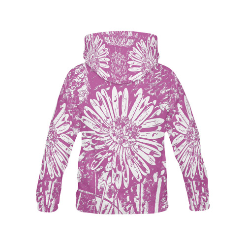 FLOWER PINK II All Over Print Hoodie for Women (USA Size) (Model H13)