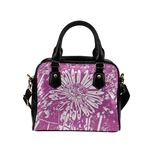 FLOWER PINK Shoulder Handbag (Model 1634)