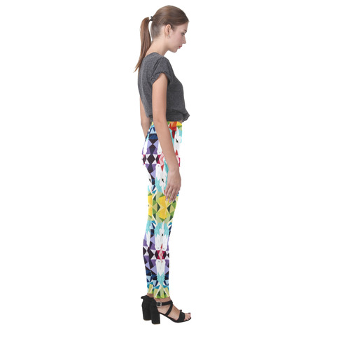 Tessellation Abstractica Mosaic 12 horse Cassandra Women's Leggings (Model L01)