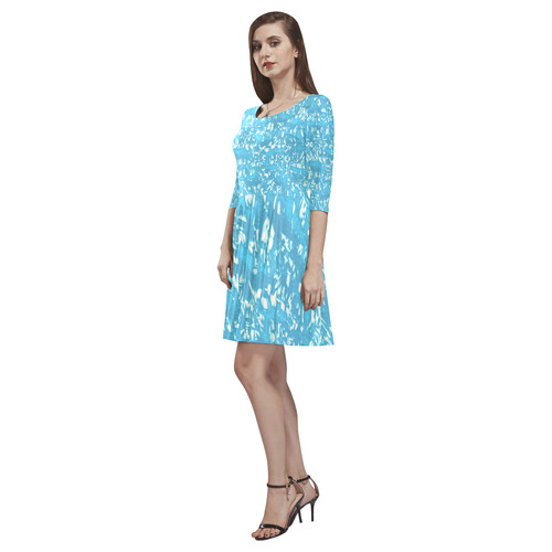 glossy abstract ocean by JamColors Tethys Half-Sleeve Skater Dress(Model D20)