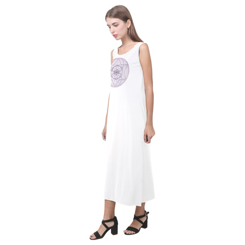 Protection- transcendental love by Sitre haim Phaedra Sleeveless Open Fork Long Dress (Model D08)