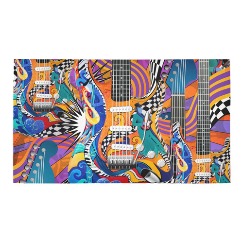 Bath Rug Colorful Guitar Music Art Print Bath Rug 16''x 28''