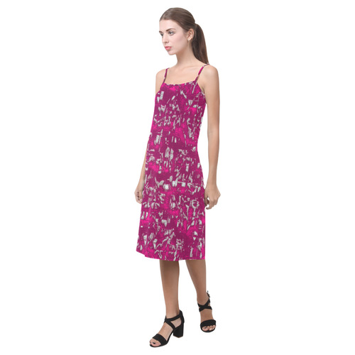 glossy abstract pink by JamColors Alcestis Slip Dress (Model D05)