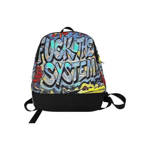 FUCK THE SYSTEM GRAFFITI III Fabric Backpack for Adult (Model 1659)