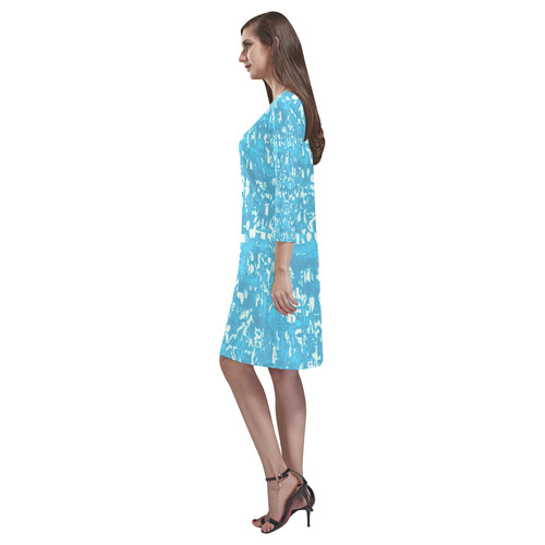 glossy abstract ocean by JamColors Rhea Loose Round Neck Dress(Model D22)