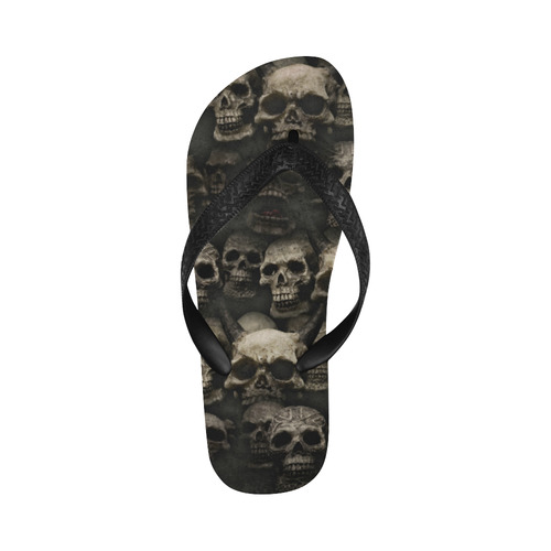 Crypt of the devilish dead skull Flip Flops for Men/Women (Model 040)