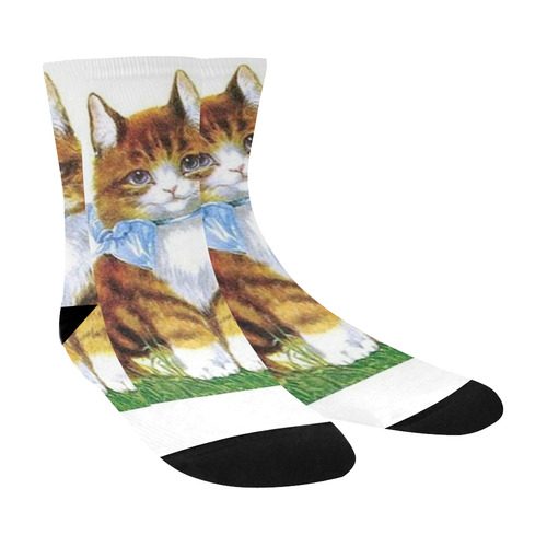 Vintage Kitten Crew Socks