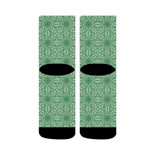 Green Lace Crew Socks