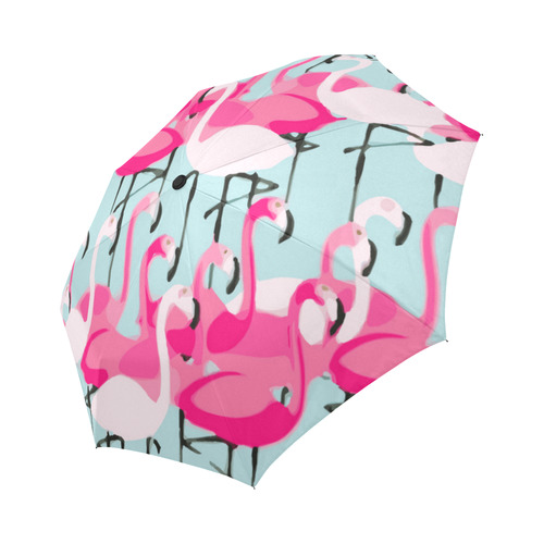 Pink Flamingo Pink Flamingos Auto-Foldable Umbrella (Model U04)