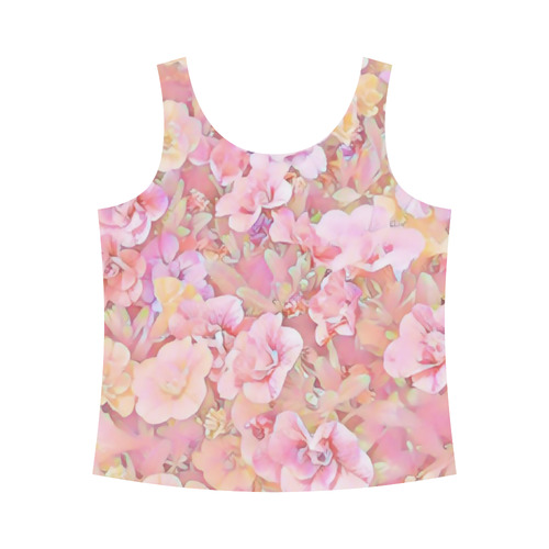 Lovely Floral 36A by FeelGood All Over Print Tank Top for Women (Model T43)