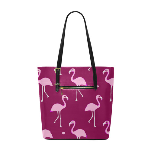 Pink Flamingos Summer Pattern Euramerican Tote Bag/Small (Model 1655)