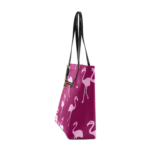 Pink Flamingos Summer Pattern Euramerican Tote Bag/Small (Model 1655)