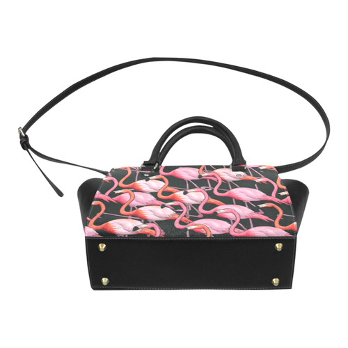 Beautiful Pink Flamingos Summer Pattern Classic Shoulder Handbag (Model 1653)