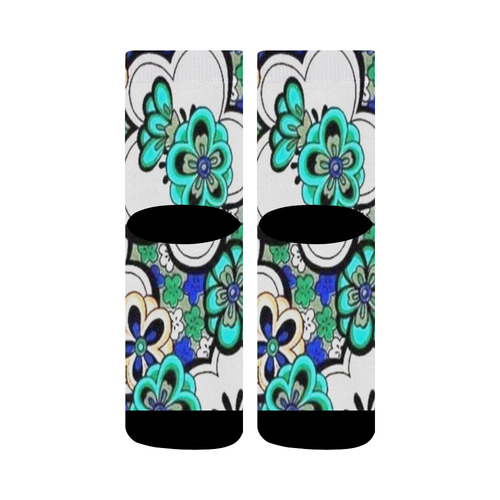 Retro 70s Flowers Crew Socks