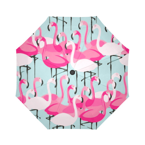 Pink Flamingo Pink Flamingos Auto-Foldable Umbrella (Model U04)