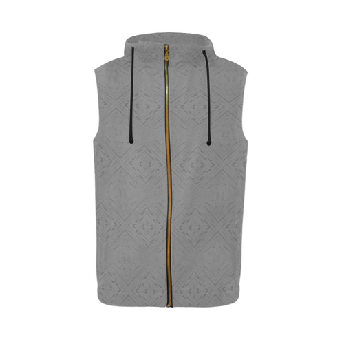 Perthitic All Over Print Sleeveless Zip Up Hoodie for Men (Model H16)