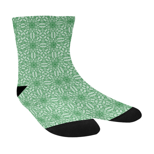 Green Lace Crew Socks