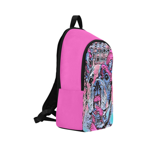 FRENCH BULLDOG PINK Fabric Backpack for Adult (Model 1659)