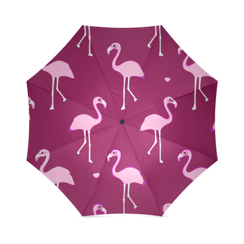 Pink Flamingos Summer Pattern Foldable Umbrella (Model U01)