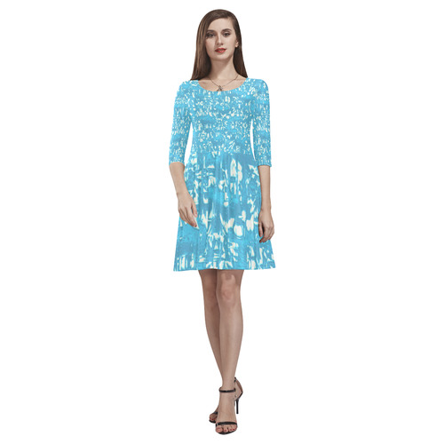 glossy abstract ocean by JamColors Tethys Half-Sleeve Skater Dress(Model D20)