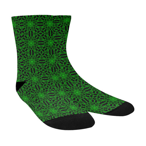 Green Lace Crew Socks