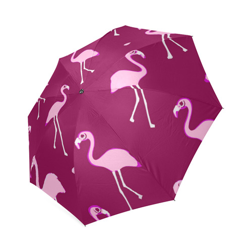 Pink Flamingos Summer Pattern Foldable Umbrella (Model U01)