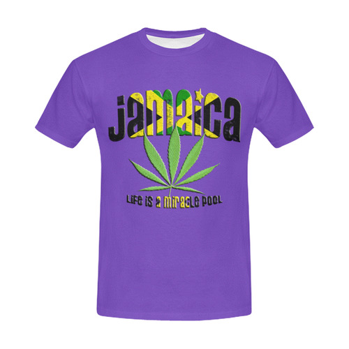 JAMAICA CANNABIS - MIRACLE POOL All Over Print T-Shirt for Men (USA Size) (Model T40)