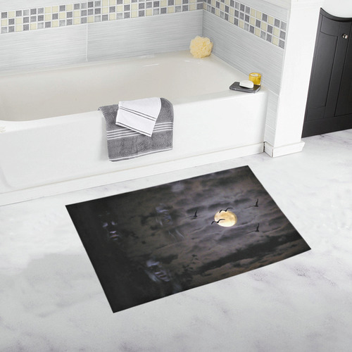 Halloween Moon and Ghosts Bath Rug 20''x 32''