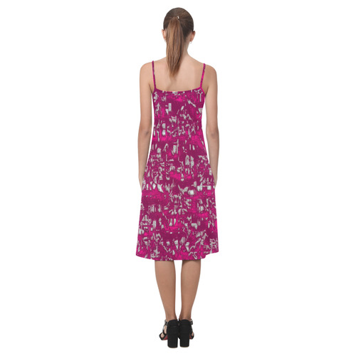 glossy abstract pink by JamColors Alcestis Slip Dress (Model D05)