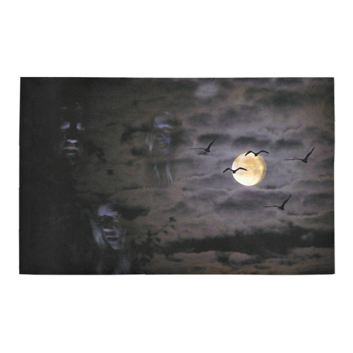 Halloween Moon and Ghosts Bath Rug 20''x 32''