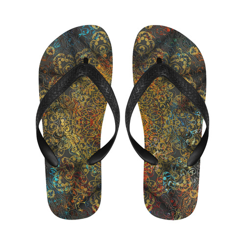 magic mandala Flip Flops for Men/Women (Model 040)