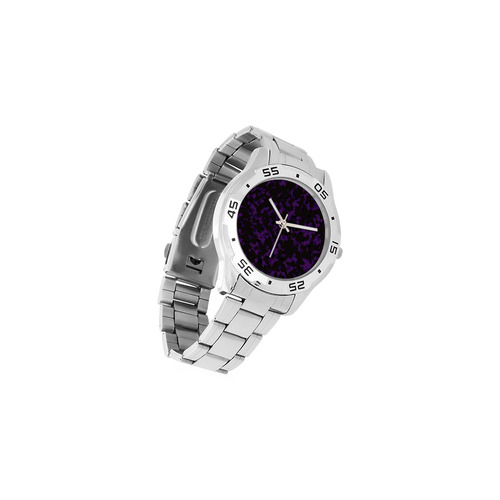 darkpurplecamo Men's Stainless Steel Analog Watch(Model 108)