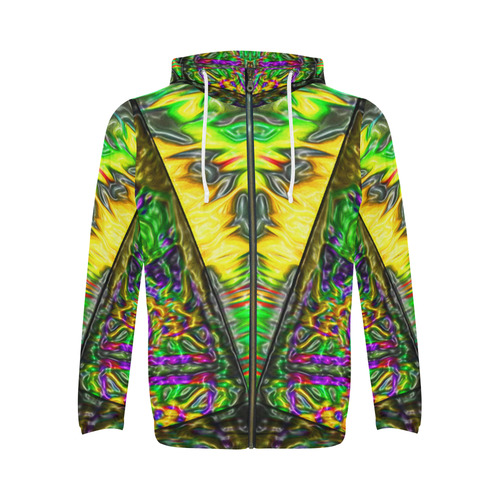 sd ca All Over Print Full Zip Hoodie for Men (Model H14)