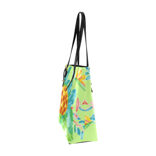 Summer Tropical Pineapple Fruit Floral Euramerican Tote Bag/Small (Model 1655)