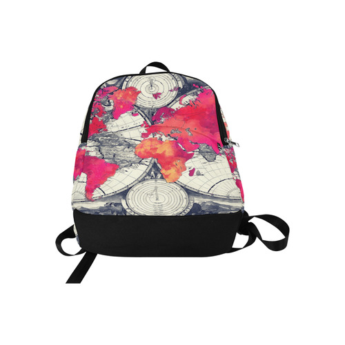 world map 28 Fabric Backpack for Adult (Model 1659)