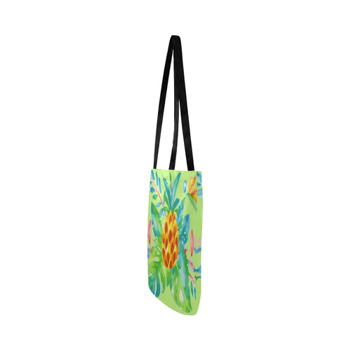 Summer Tropical Pineapple Fruit Floral Reusable Shopping Bag Model 1660 (Two sides)
