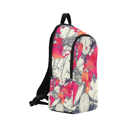 world map 28 Fabric Backpack for Adult (Model 1659)