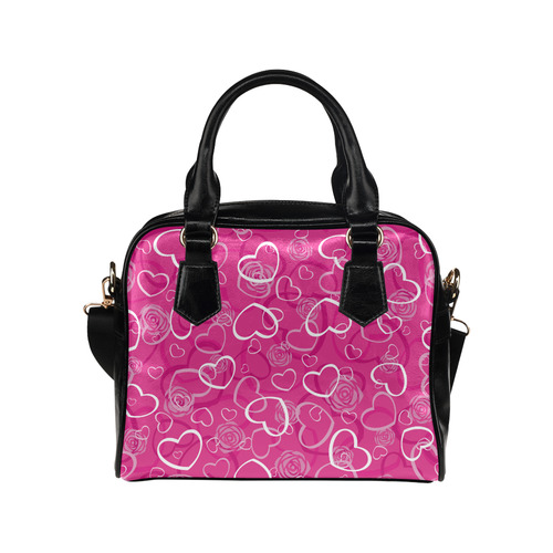 PINK HEARTS Shoulder Handbag (Model 1634)