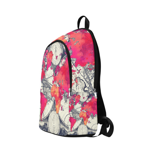 world map 28 Fabric Backpack for Adult (Model 1659)