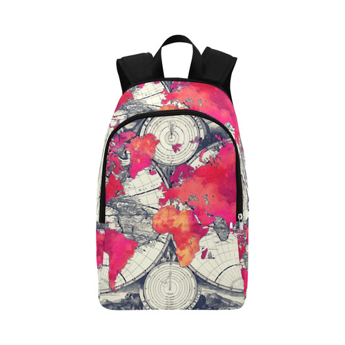 world map 28 Fabric Backpack for Adult (Model 1659)