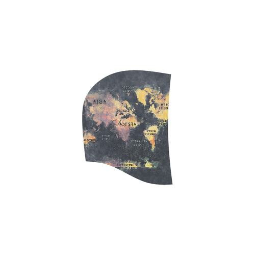 world map OCEANS and continents All Over Print Sleeveless Hoodie for Women (Model H15)