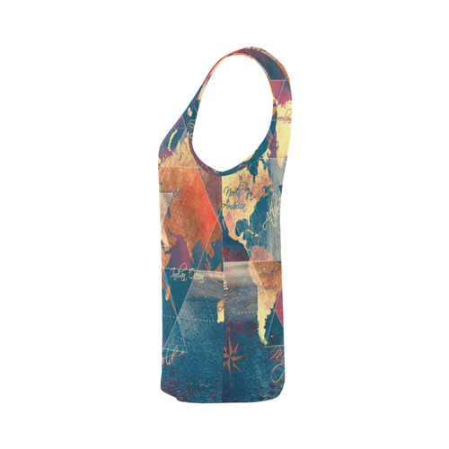 world map All Over Print Tank Top for Women (Model T43)