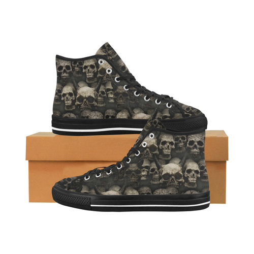 Crypt of the devilish dead skull Vancouver H Men's Canvas Shoes (1013-1)