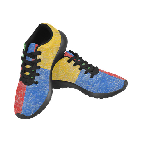 RED GREEN BLUE YELLOW Men’s Running Shoes (Model 020)