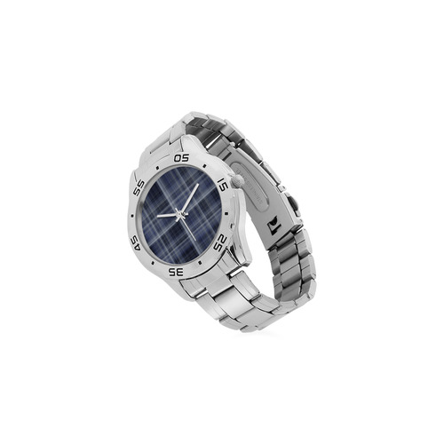 blueplaid Men's Stainless Steel Analog Watch(Model 108)