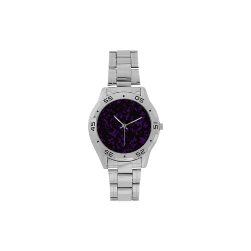 darkpurplecamo Men's Stainless Steel Analog Watch(Model 108)