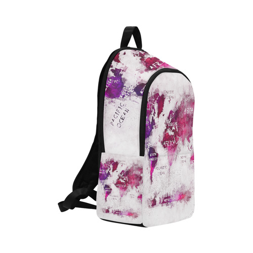 world map Fabric Backpack for Adult (Model 1659)