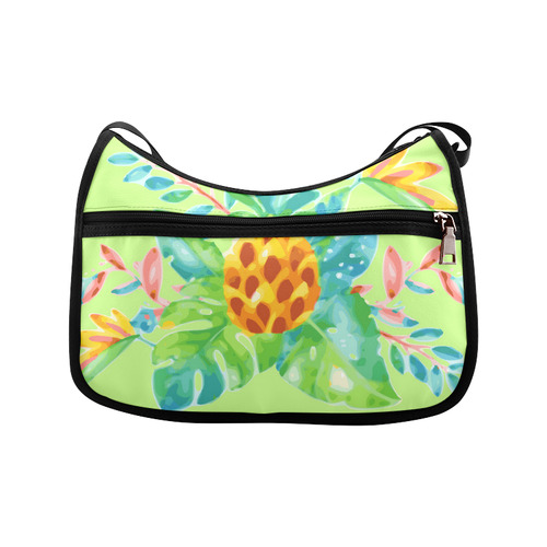 Summer Tropical Pineapple Fruit Floral Crossbody Bags (Model 1616)