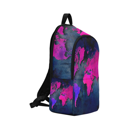 world map 14 Fabric Backpack for Adult (Model 1659)